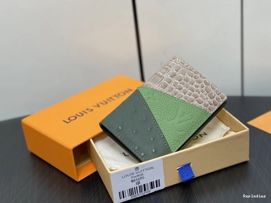 Rep ladies LOUIS Organizer-7.5*11.1*1 VUITTON Pocket cm 0814